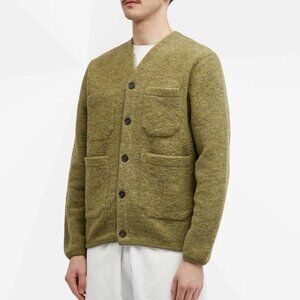 UNIVERSAL WORKS MENS WOOL FLEECE CARDIGAN SIZE XS